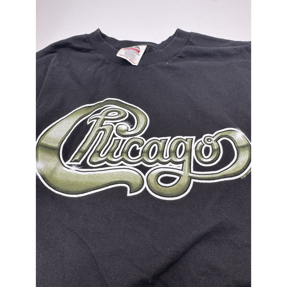 Alstyle Chicago Band T-Shirt Men's Vintage Black XXL Cotton Graphic Print